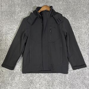 Snozu Kids Performance Jacket Size Small Black Hooded Winter Coat Zip Up